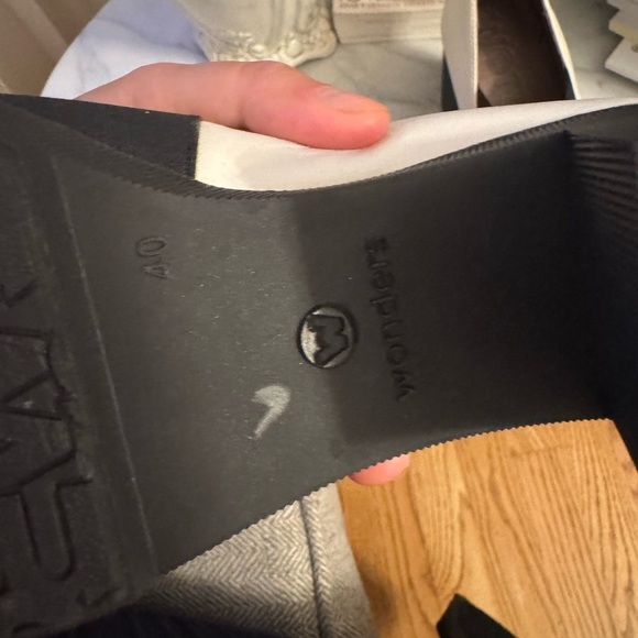 Wonders Black and white Leather Block Heel Shoes - Picture 10 of 12